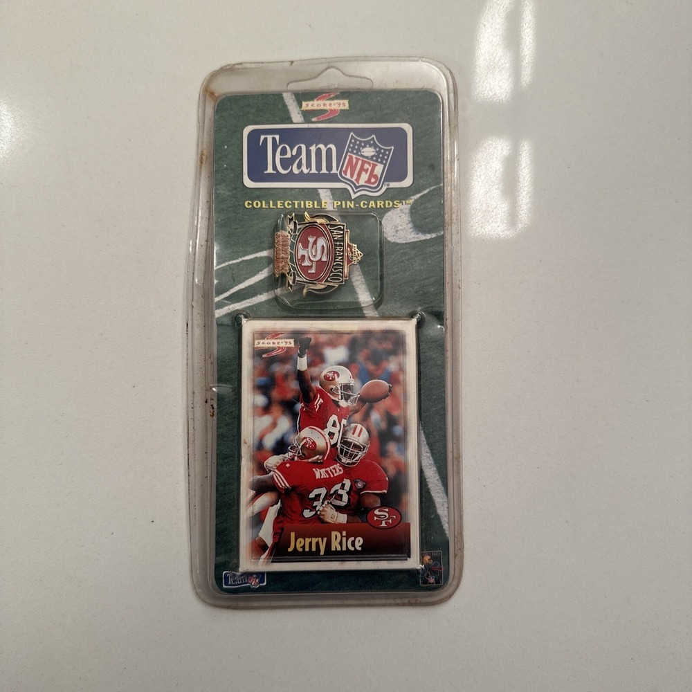TEAM NFL COLLECTIBLE PIN-CARDS JERRY RICE 1995 UNOPENED PACKAGE